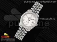 DayDate 40 SS GSF Gain Weight White Roman Dial on President Bracelet A2836